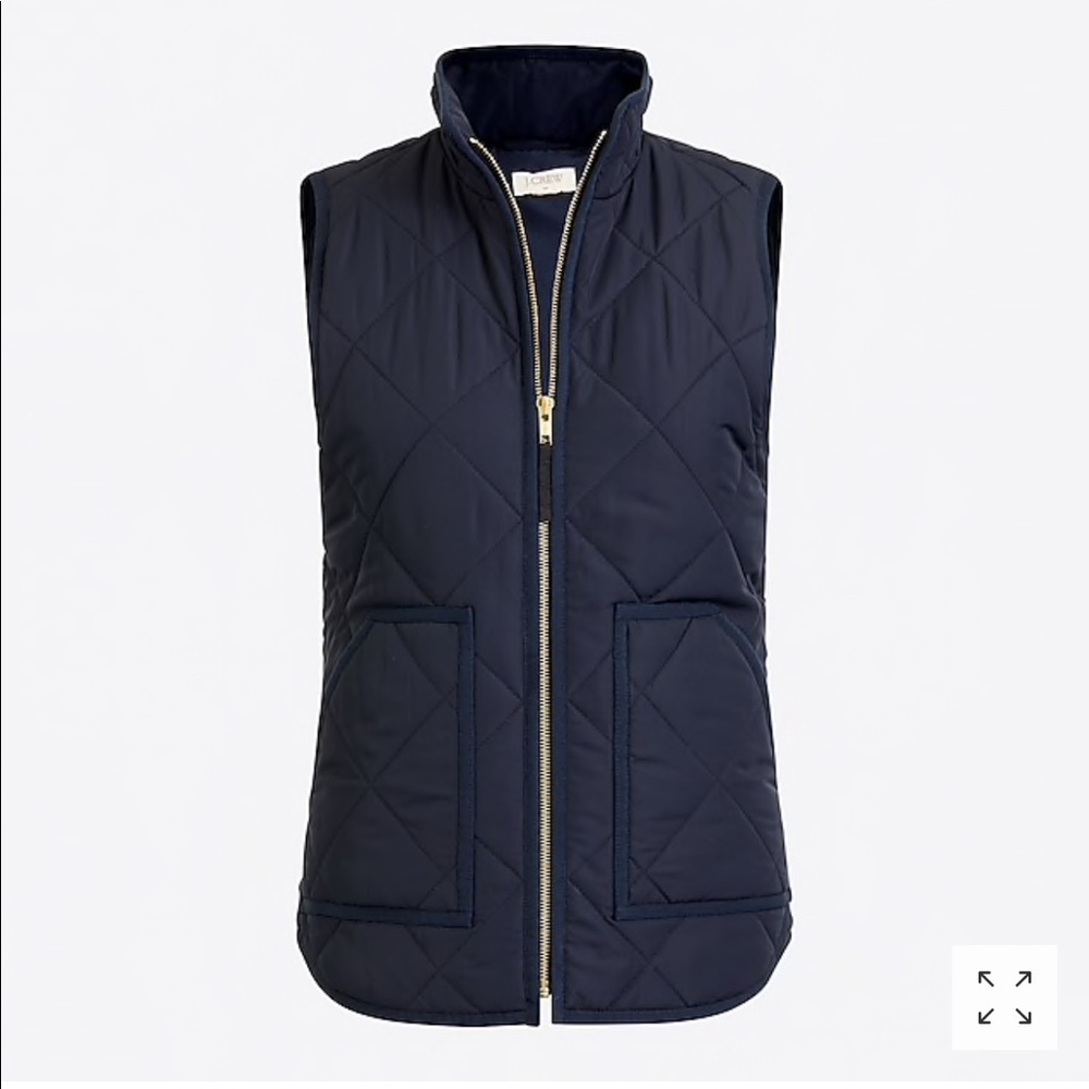 J Crew Navy Puffer Vest New with Tags
